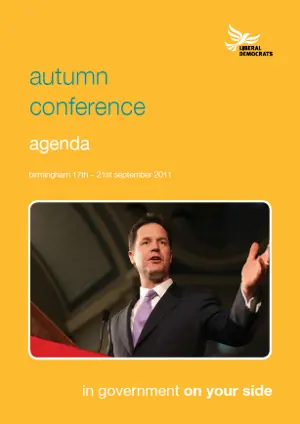 Conference agenda cover